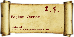 Pajkos Verner névjegykártya